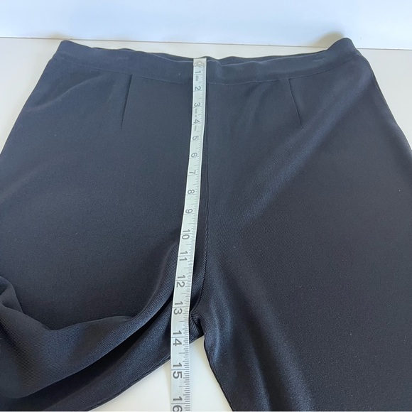 Exclusively Misook PL Black Knit Full Length Elastic Pull On Pants Straight Leg - Picture 10 of 10